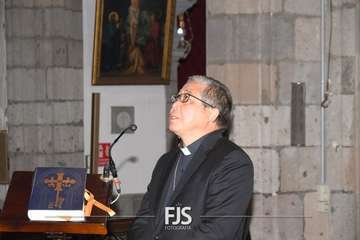 Visita del nuncio del Papa a la Basílica de Telde/Francisco Javier Santana y Antonio Alí.